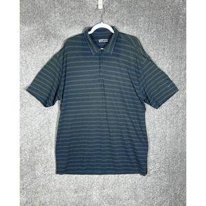 NIKE GOLF Fit Dry Polo Shirt Mens Size XXL Stretch Black Blue Short Sleeve